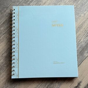 Blue Spiral Notebook with Gold Accents. Never used. Cross Posted.